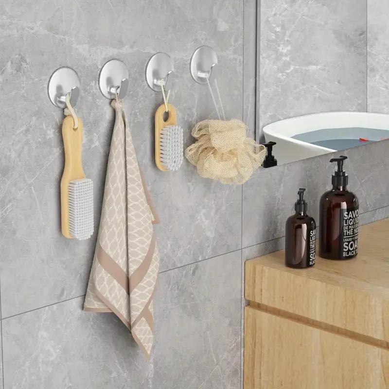 1 шт., прочный клейкий настенный крючок из нержавеющей стали, наклейка, подвесная вешалка для одежды, вешалка для одежды, крючок для душа, крючок для халата, кухня, ванная комната, крючки для полотенец