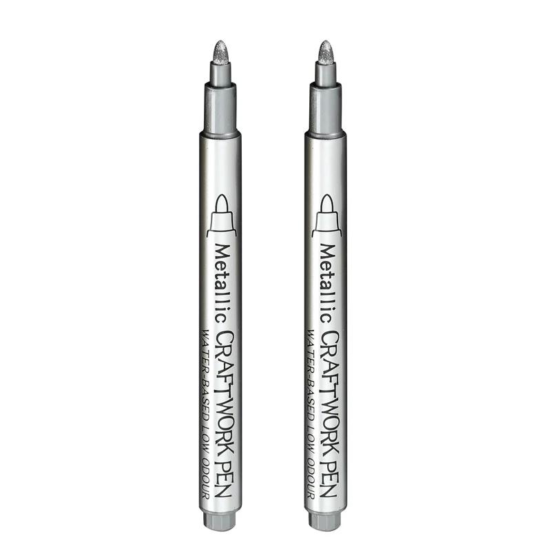 Золотисто-серебряный металлический маркер, водостойкая перманентная ручка-маркер для камня, кружки, керамики, стекла, принадлежности для самостоятельной покраски