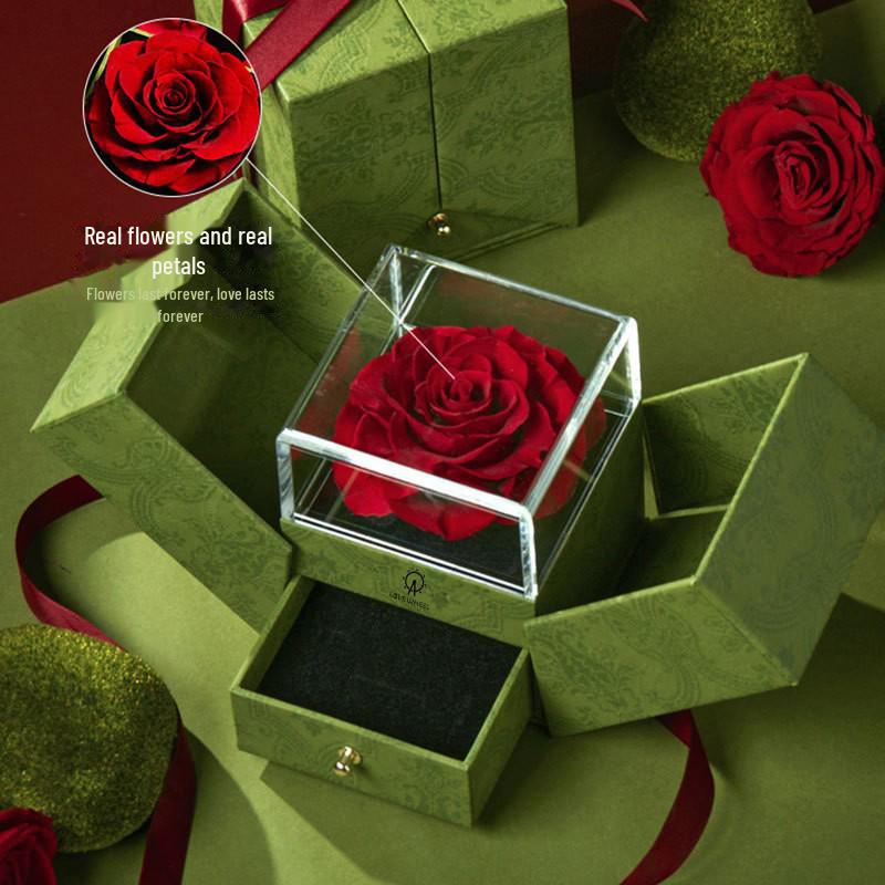 Ferris Wheel Rose Gift Box Set - Single/Double Layer, Customizable Everlasting Roses