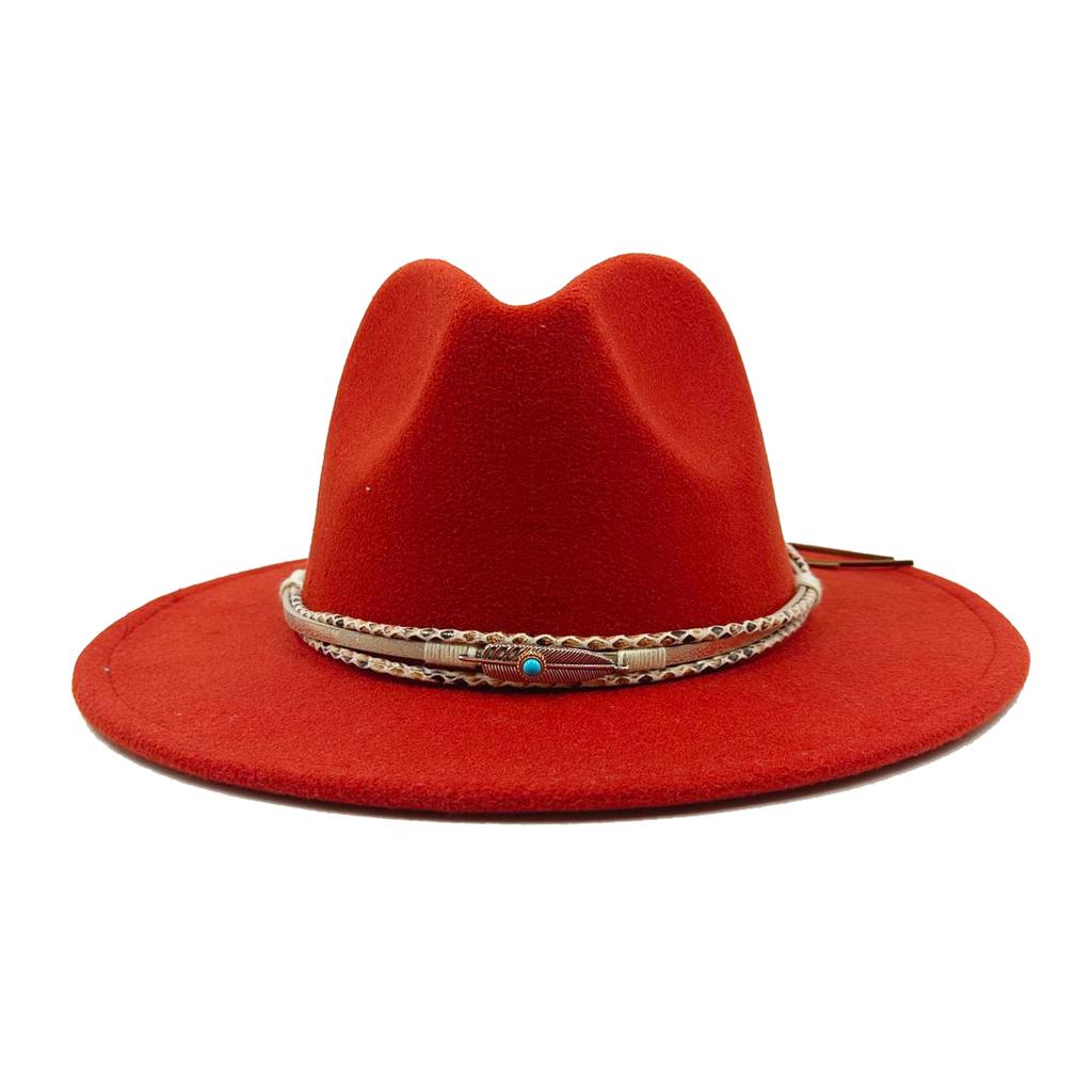 Fedora Autumn and Winter New Leaf Accessories Men's Gentlemen Women's Church Hat Wide Brimmed Jazz Hat Sombrero Hombre