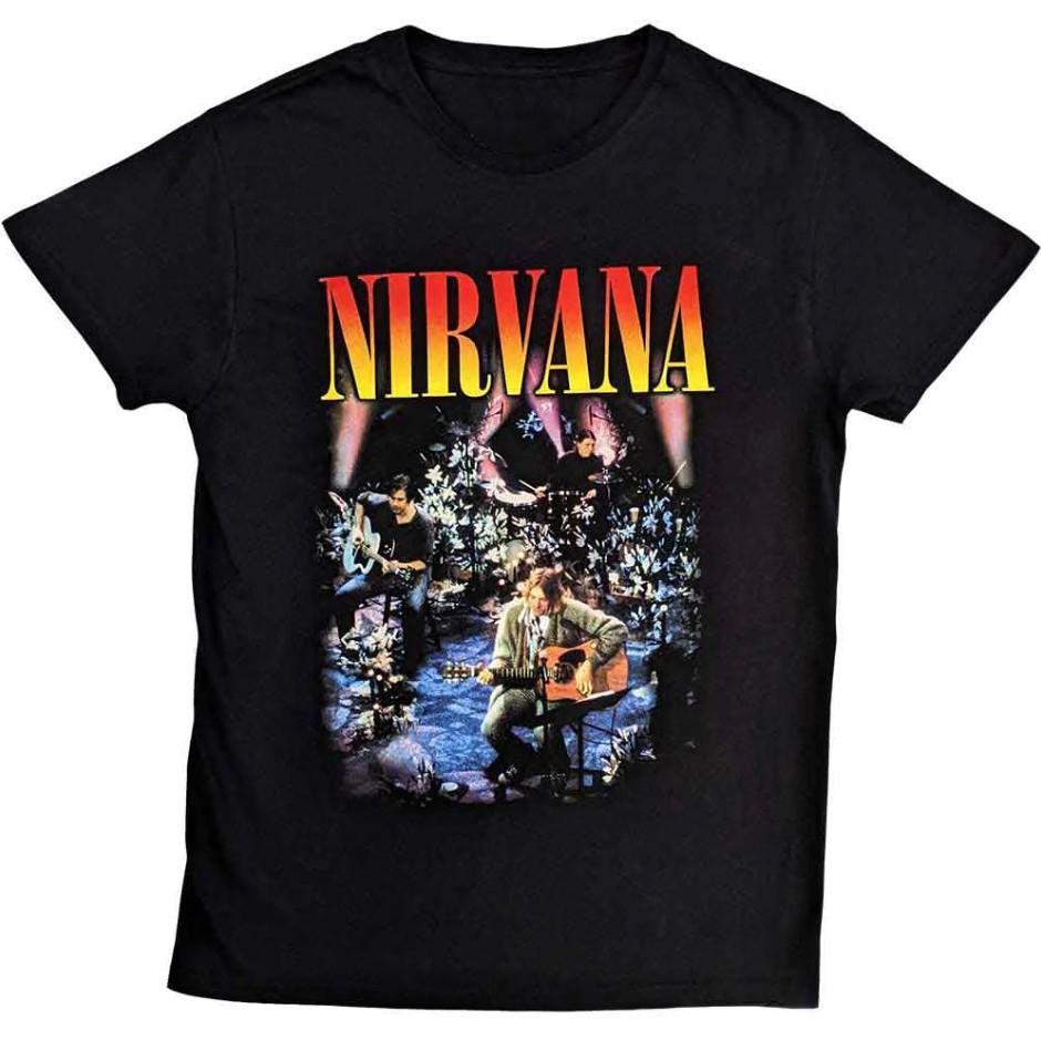 1Nirvana Unplugged Photo - Black T-Shirt Unisex Size Unisex T-Shirt