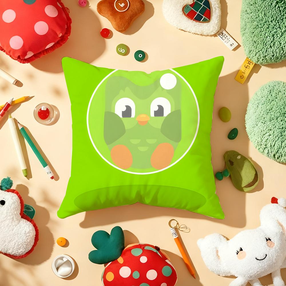 D-Duolingo Сова D-Duo Наволочка Плюшевая Ткань Мягкая Двусторонняя Печать Диван Теплый Зимний Домашний Подарок Наволочка