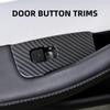 14 шт. для модели Tesla 3 года 2017-2023, кнопки переключателя стеклоподъемника, декоративная крышка, наклейка, чехол из углеродного волокна, ABS