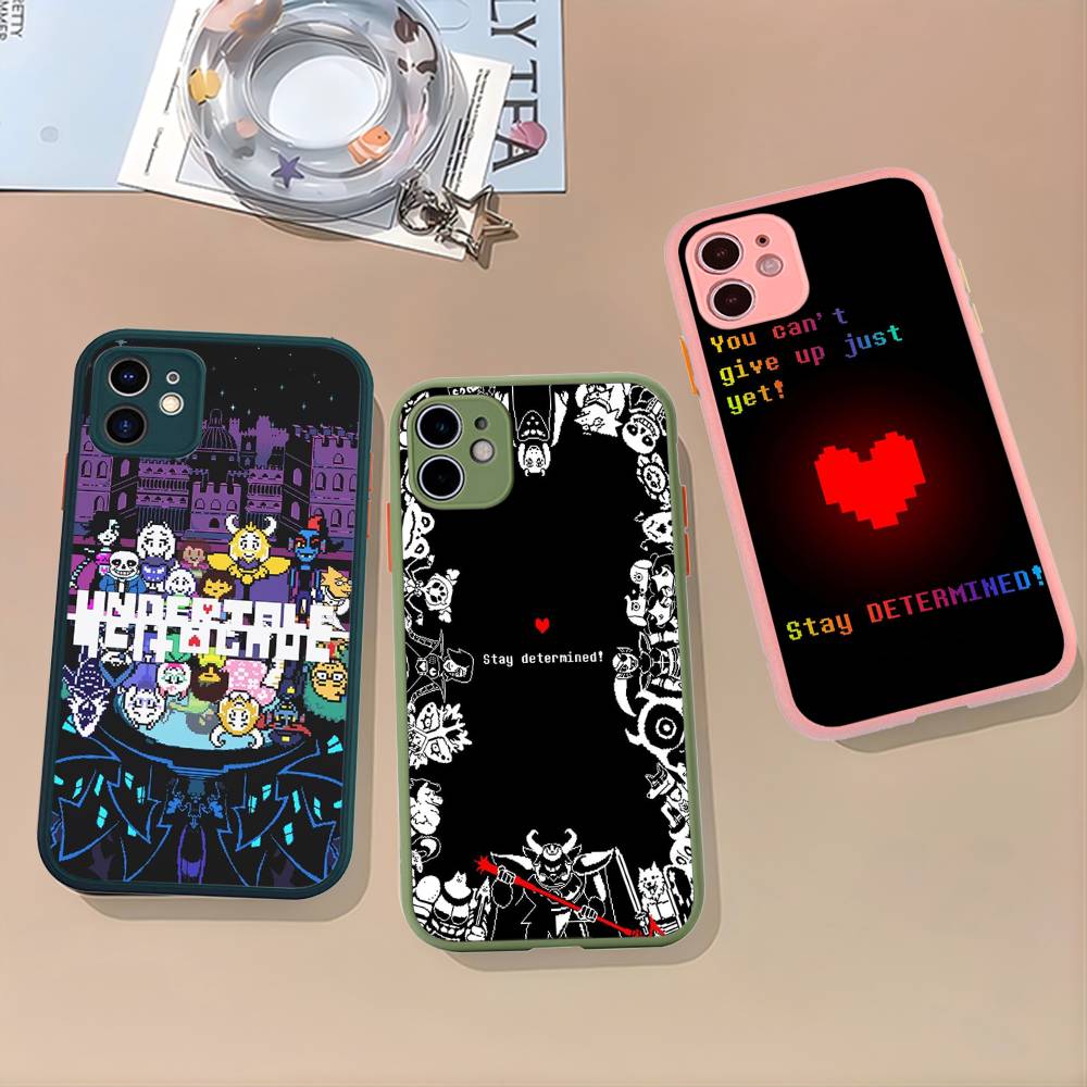 Силиконовый чехол для iPhone 16 15 14 13 12 11 Pro Max Plus X XS MAX с рисунком из игры Undertale, противоударный, матовый
