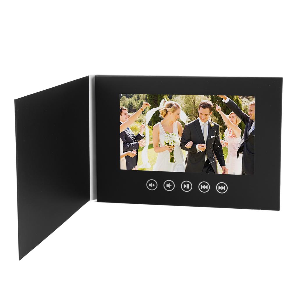 Electronic Greeting Card LCD Color Screen Customizable Video Brochure for Product Promotion Wedding