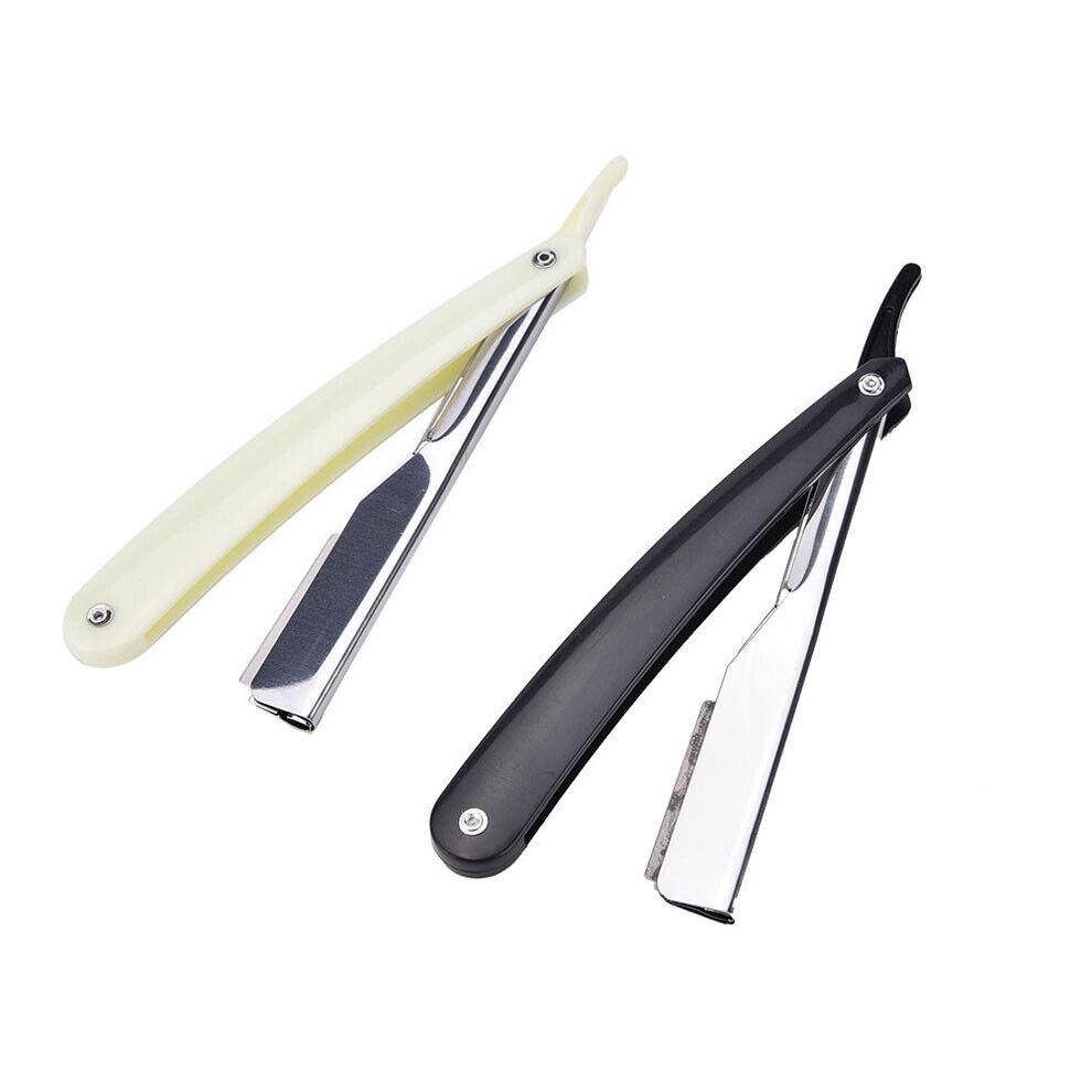 Парикмахерская бритва с прямым лезвием из нержавеющей стали, складной нож для бритья, мужской складной нож для бритья