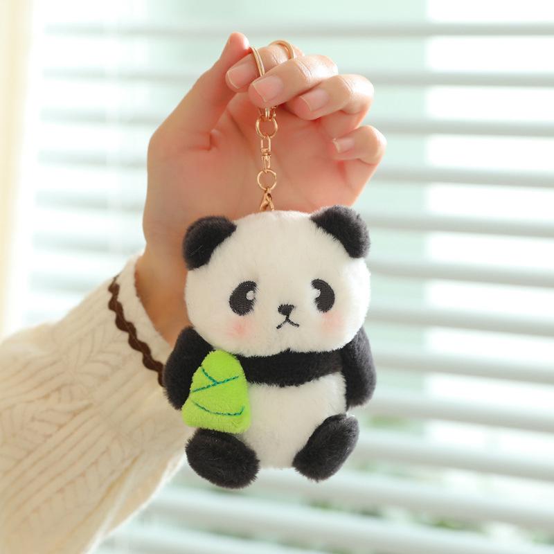 Милая плюшевая игрушка панда брелок мультфильм сумка подвеска сумка аксессуары автомобиль брелок подвеска украшения подарок