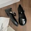 Femme Luxury Black Flat Shoes Women Autumn NewVintage Mary Jane Shoe Student Leather Shoes British Women Shoes Zapatillas