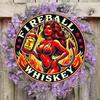 Винтажная металлическая жестяная вывеска Fireball Whiskey Ретро Декор Бара Постер Рустик Напитки Паб Настенное Искусство Дом Мужская Берлога Подарок