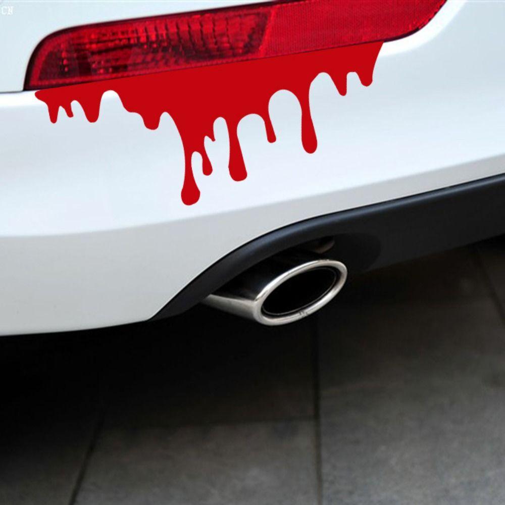 Halloween Red Blood Car Headlight Sticker Dripping Blood Vinyl Decal Theme Styling Decorative
