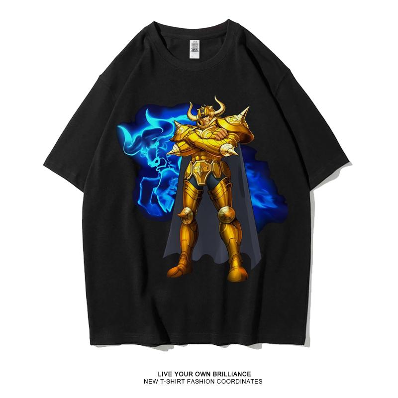 Японское аниме Saint Seiya Золотой Зодиак Спорт рок Фитнес кэжуал хип-хоп мужской топ Футболка с коротким рукавом женская футболка пара