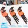 9 шт. Набор шестигранных ключей Allen Extra-long Arm AllenTorque Sae Metric Torx Широко