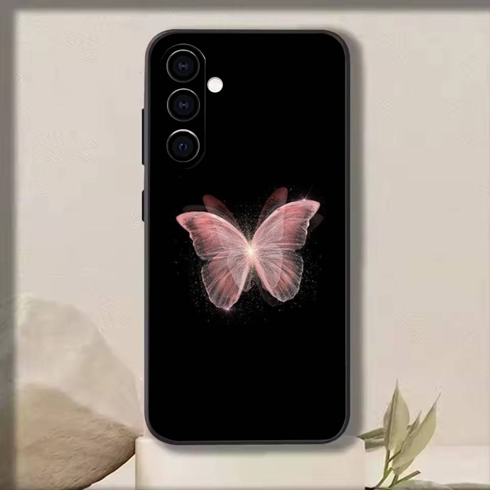 Fluorescent Butterfly   Phone Case For Samsung Galaxy A73,A72,A71,A70,A53,A52,A51,Others Soft Black Cover