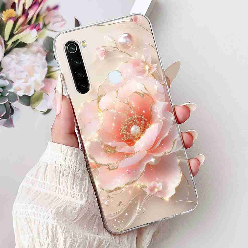 Чехол для Xiaomi Redmi Note 8 Винтажный Дракон Роскошный Цветок Мягкий Силикон ТПУ Чехол Для Redmi Note8 Note 8T Чехлы для Телефона Ударопрочный