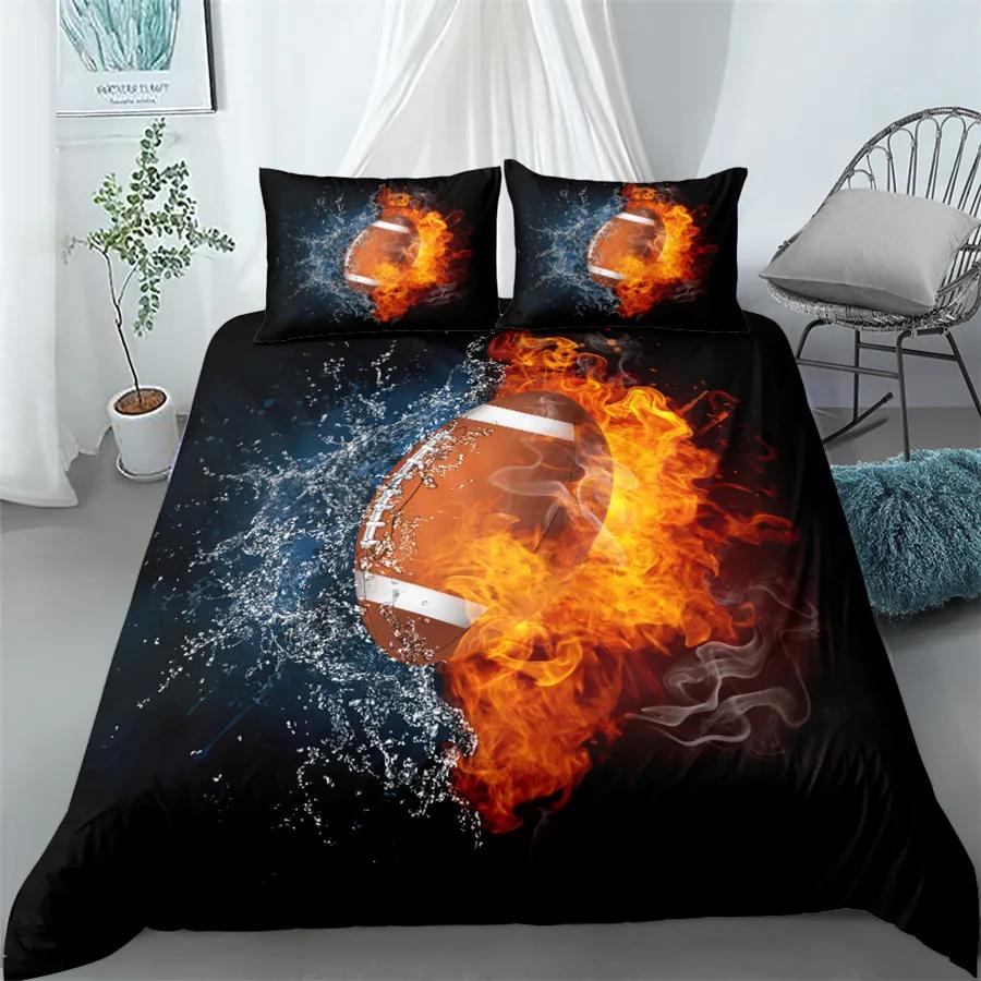 3pcs Bedding Set Firing Baseball 3d Bedding Set King Queen Double Full Twin Single Size Duvet Cover Pillow Case Bed Linen Set