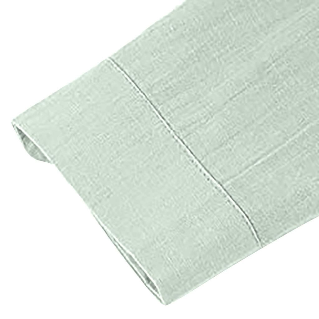 Мужская льняная повседневная рубашка с длинными рукавами без воротника с воротником-стойкой, летний топ