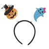 Festive Halloween Decoration Headband for Kids Adults, Glitter Pumpkin Bat Ghost Adjustable Hairband Skull Hair Accessories Cosplay Dress Up