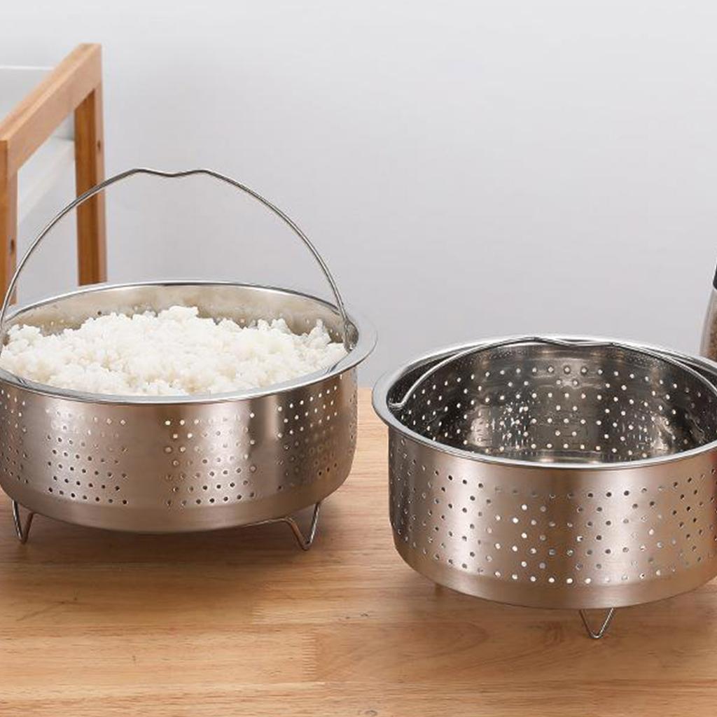 Паровой поддон из нержавеющей стали Корзина для пароварки с ручкой Решетка для пароварки Овощеварка Стойка Enduring