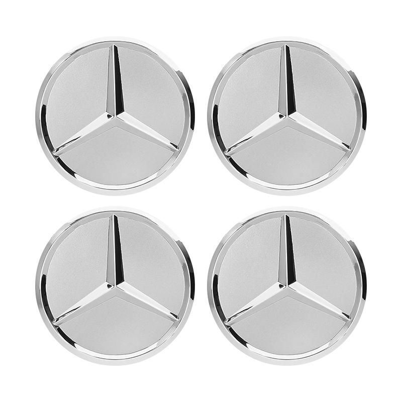 VFO1 4Pcs Car Wheel Center Hub Caps Emblem Covers Decor Accessories For Mercedes Benz AMG GLE GLC W204 W205 W203 W211 W212 W213 W169.