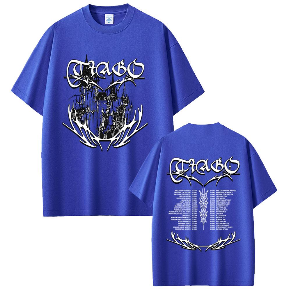 Rapper Tiago PZK Merch 2026 T Shirts Unisex Women Hip Hop Metal Rock Oversized Short Sleeve T-shirt Unisex's Fashion Casual T-shirts