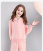 Girls' Hooded Half Zipper Hoodie and Leg Tights Set