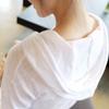 Women's Solid Color Hooded T-Shirt - Loose Fit Korean Style Long-Sleeve Hoodie, White Bottoming Layer for Early Autumn