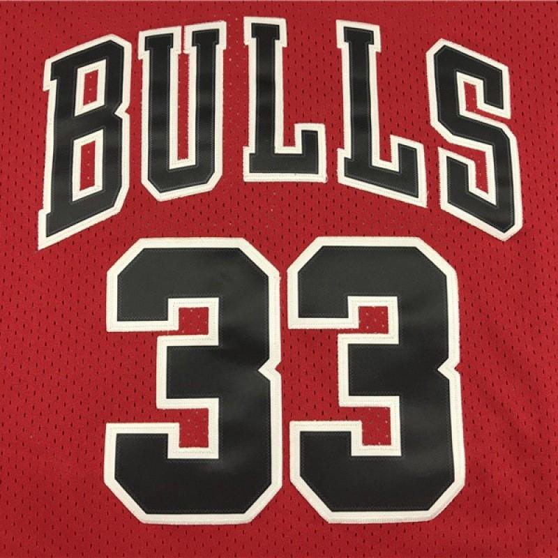 Chicago Bulls 33 Scottie Pippen Retro Basketball Jersey Sleeveless Breathable Loose Fit Men Women Sport Wear