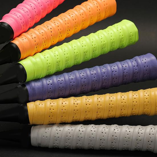 Перфорированная противоскользящая теннисная накладка Утолщенная нескользящая лента для ракетки Супервпитывающая теннисная накладка для бадминтона