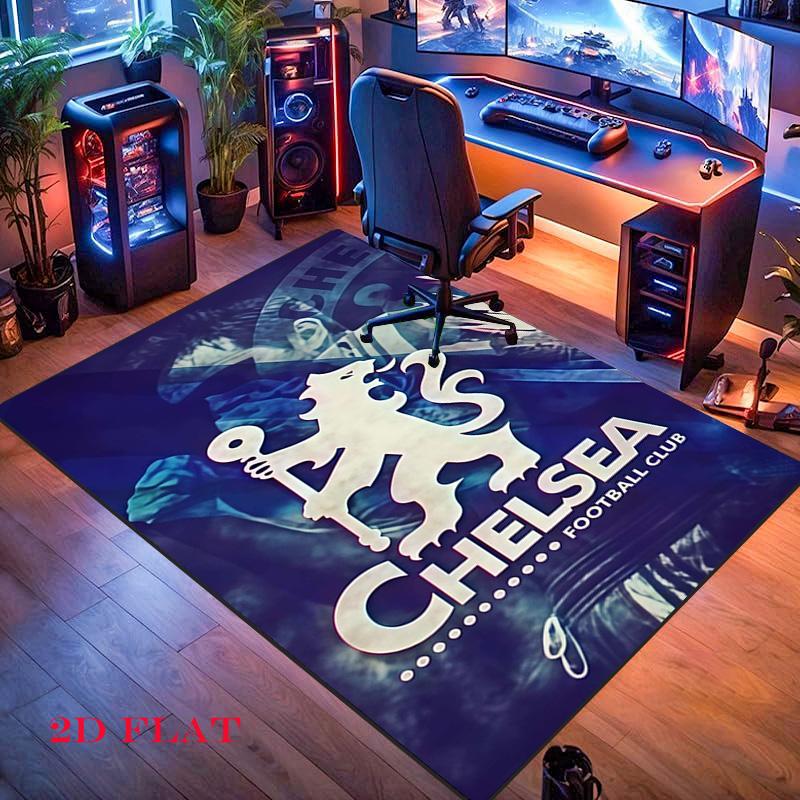 Футбольный Ковер Chelsea FC для Гостиной, Спальни, Дома, Декорация Дивана, Нескользящий Напольный Коврик для Игр Детей