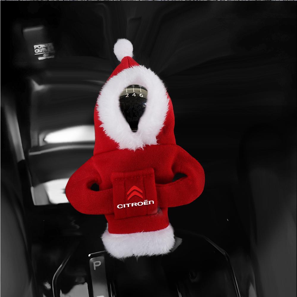 Christmas Car Shift Lever Cover Car Gearbox Cover Gear Shift Car Hoodie Sweatshirt for Citroen C4 Picasso C5 Aircross Cactus C1 zm4