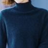 Unisex Thickened Mink Velvet Sweater with Semi-High Neck - Winter Warm Cashmere Base Shirt