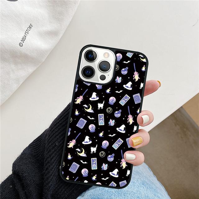 Девчачий Пастельный Ведьма Гот Чехол для Телефона Для iPhone 17 Air 15 16 Чехол 11 13 14 Pro Max 12 Plus Max Fundas