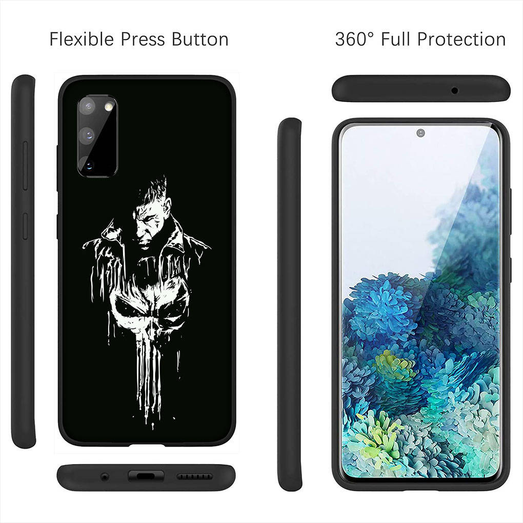 Чехол для iPhone 16 15 Xiaomi Redmi Note 14 13 12 11 Pro Max X 8 9 16e Samsung Galaxy S25 S24 S23 Moto G75 G85OPPO Huawei Punisher Marvel Phone Case