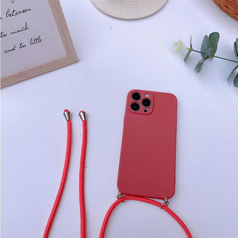 Для Honor 90 Pro однотонный силиконовый мягкий ремешок чехол для Honor 90 80 SE 70 Lite 60 50 Pro ожерелье через плечо шнур-цепочка матовый противоударный бампер