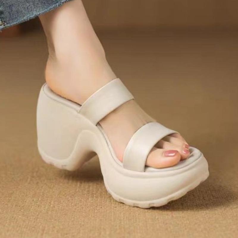 Модные женские шлепанцы на платформе, туфли на высоком каблуке, трендовые новые летние сандалии, дизайнерские 2025, для платья, вечеринки, с ремешком на пятке, женские шлепанцы, Mujer