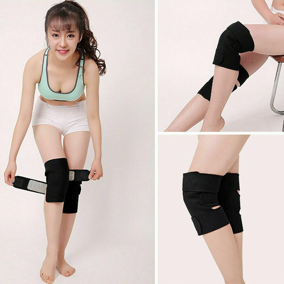 1 пара турмалиновых самонагревающихся наколенников, поддерживающих магнитную терапию, наколенник, защитный пояс, облегчение боли при артрите, колене, надколеннике