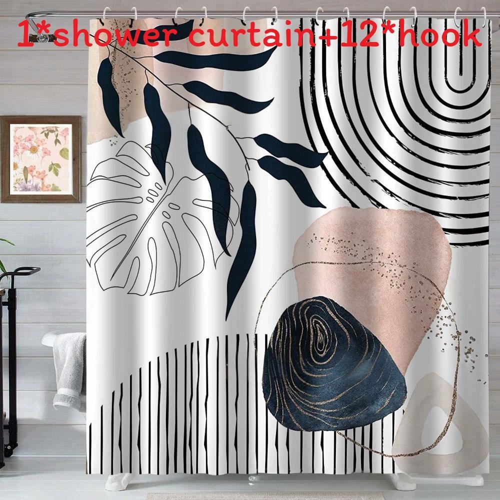 Водонепроницаемая тканевая шторка для душа в стиле бохо с крючками, аксессуары для дома, ванной комнаты