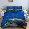 Sea Turtle Duvet Cover Underwater World Themed Marine Life Bedding Set for Women Teen Boys and Girls Gift for Bedroom Decoration