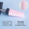 Ceramic Milling Cutter Flame Carbide Nail Drill Bits Pink Gel Remover Electric Machine Drills Polishing Peeling Nails Art Tools