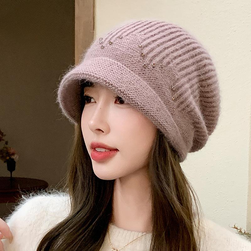 Women's Warm & Cozy Knit Beanie Hat: Solid Color Winter Ear Protection for Outdoor Activities