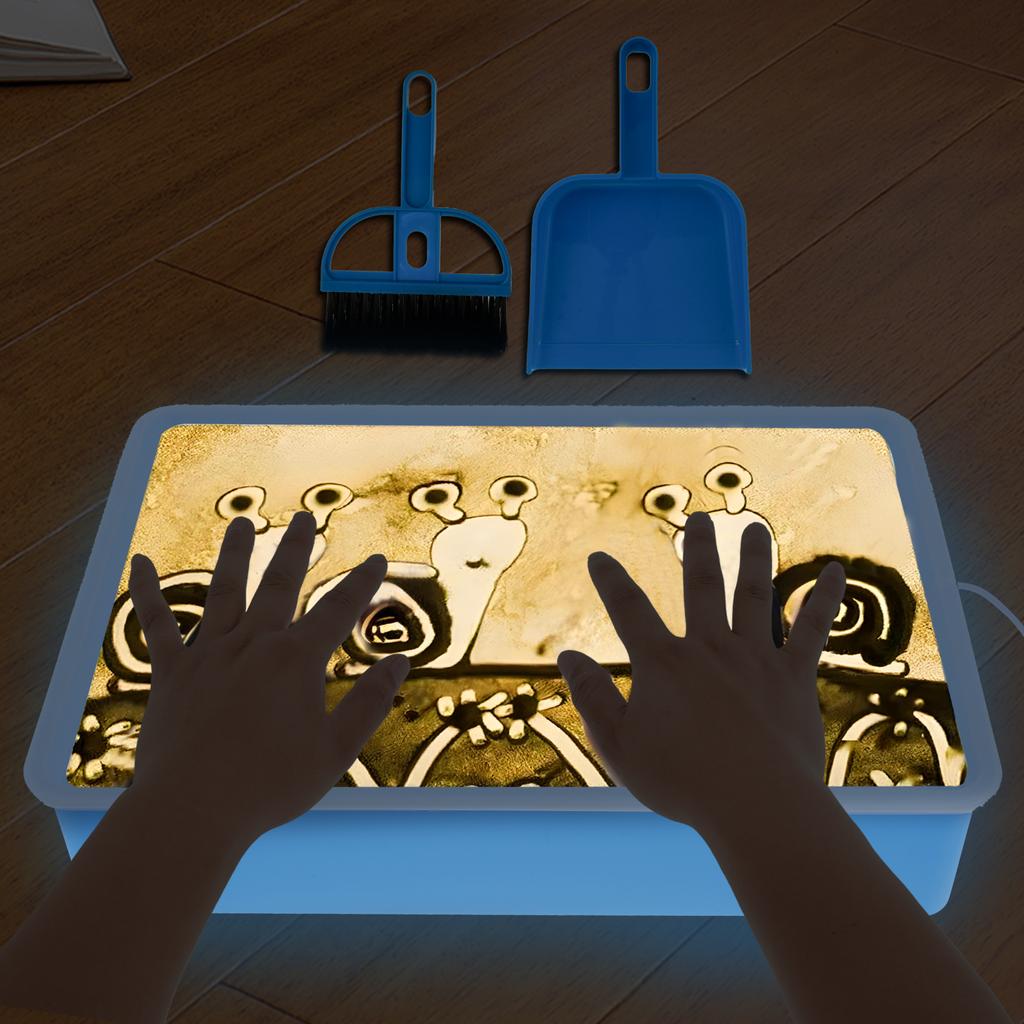 ABS детский набор для ручной поделки DIY «Песочная живопись» со встроенной светодиодной мягкой подсветкой, набор для творчества «Песочная живопись: Фантазия», ручная работа