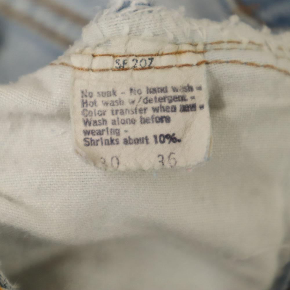 Levi's 80s Button back 6 66 late model denim Shorts W30 blue Men's Used