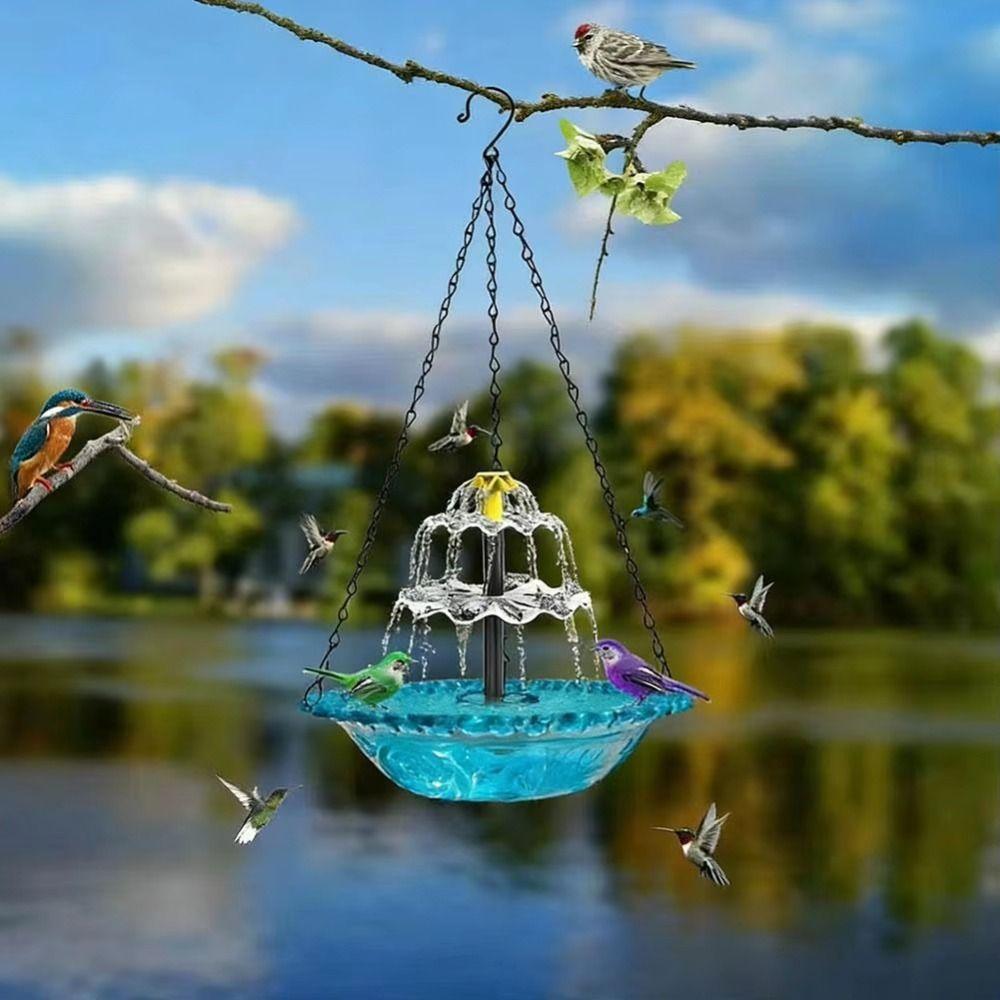Floating Water Feature Solar Bird Bath Household Hummingbird Bathing Bowl Bird Supplies