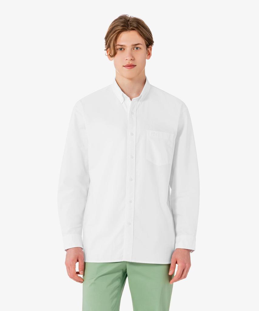 Мужская хлопковая рубашка LACOSTE Oxford свободного кроя Ch165E-56G 001