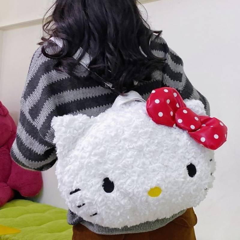 Плюшевый рюкзак My Melody Girls с большой вместимостью для школы и повседневного использования