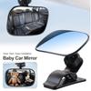 Детское автомобильное зеркало, безопасное зеркало для детского автомобильного сиденья, для младенцев, стоящих лицом назад, на клипсе, 9D, выпуклое зеркало с широким прозрачным обзором для автомобильного сиденья, коляски