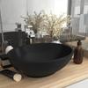 VidaXL Luxury Oval Washbasin Countertop Washbasin Toilet Hand Basin Bathroom Room Cosmetic Room Home Interior Black 146931