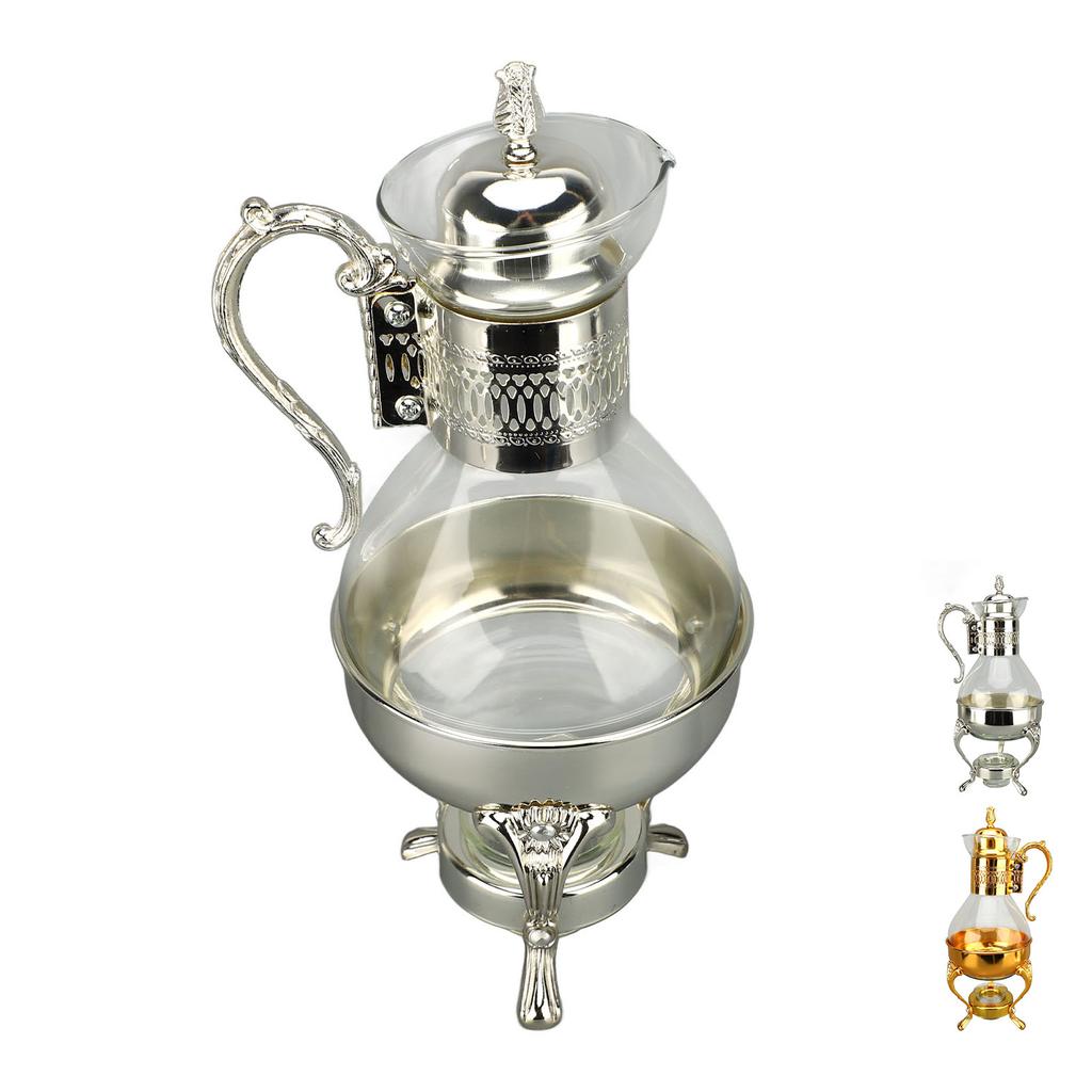 Набор стеклянных кофейников, подогреваемый кувшин для воды с крышкой и чашкой, чайник для горячего и холодного чая в винтажном стиле для H
