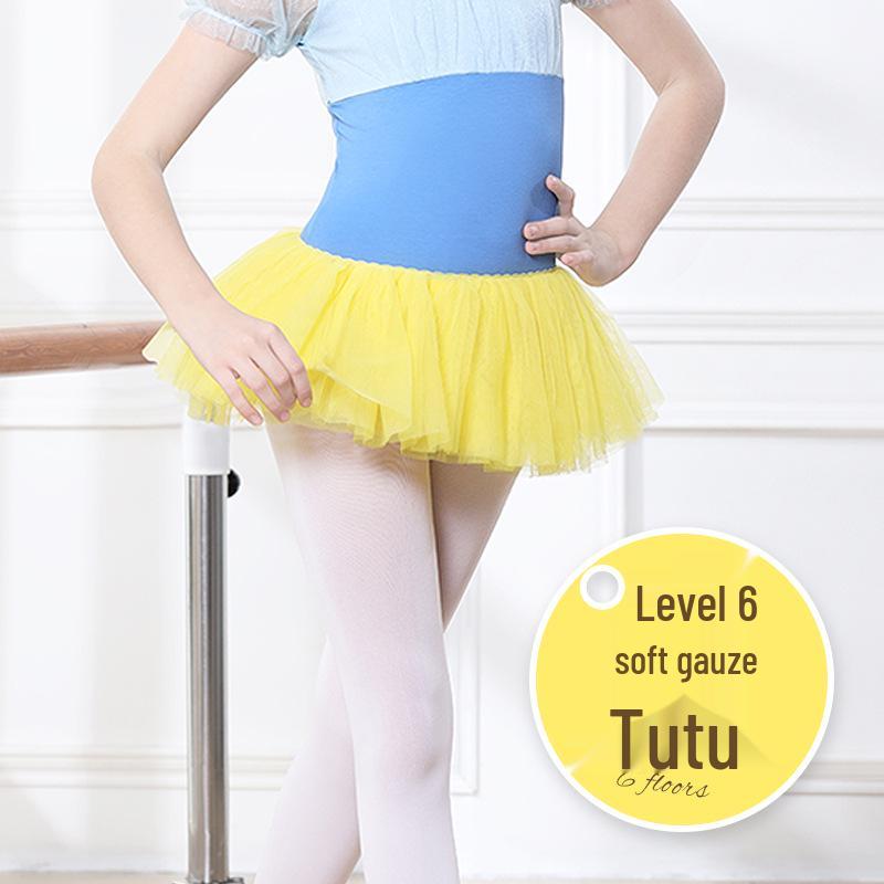 Girls' Tulle Dance Skirt - Short, Puffy, Pink & White Options, Summer Practice Wear