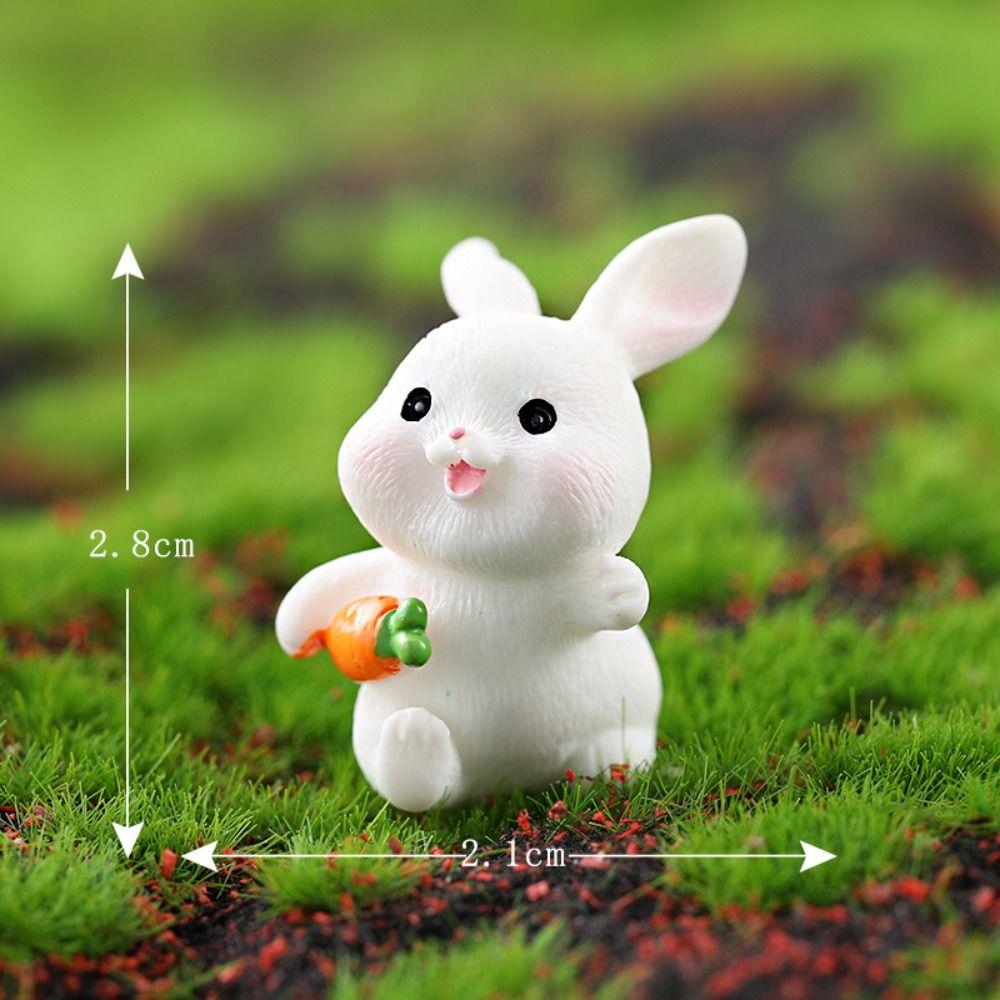 Micro Landscape Cute Cartoon Mini Carrot Rabbit Horticultural Resin Ornaments Bonsai Animal Decoration